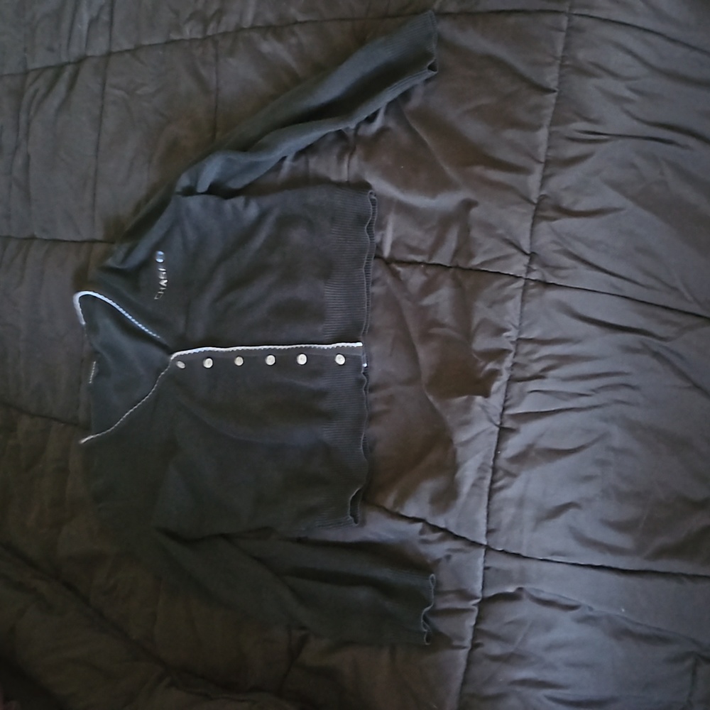 Lands' End Black Cardigan Sweater
